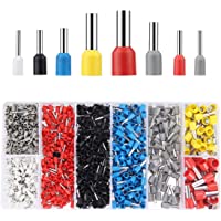 Preciva 1200pcs Terminales cables electricos 0-5 ~10 mm² Multi-tamaño Terminal para Cableado Eléctrico y Cables Conector…